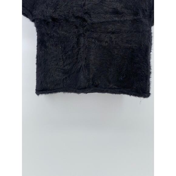 ZARA KNITWEAR Girls' Black Fuzzy Collection Pullover Short Sleeve Top SZ 11-12 - Picture 6 of 12